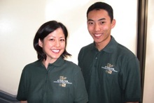 Students wearing CTAHR polo shirts